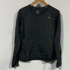 Nike running Charcoal Gray Dri-FIT Long Sleeve Shirt